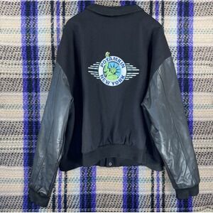 Potamkin Auto Dealers Varsity Jacket 3XL Leather Sleeves Recycled Wool Vintage